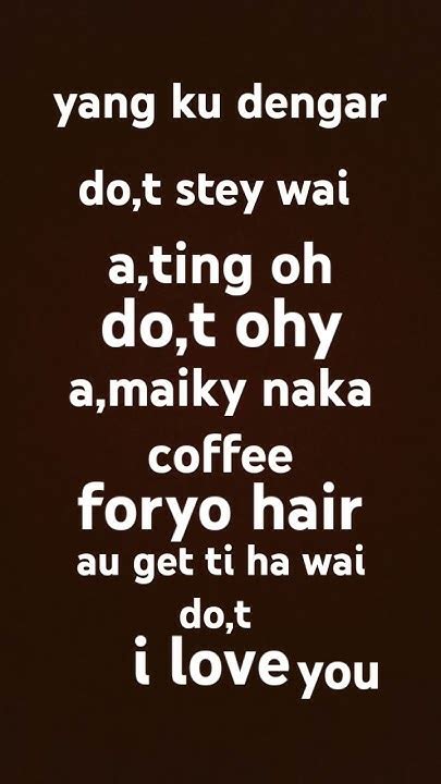 Lirik Lagu Coffee